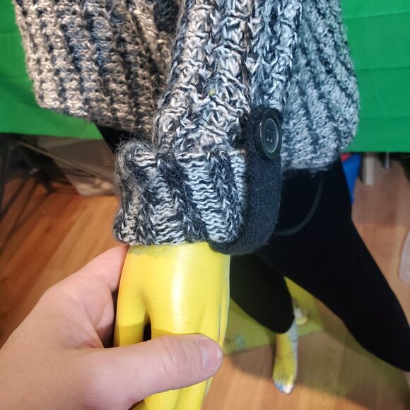 Vero moda denim wool turtle neck winter gray women sweater Small fall - Picture 13 of 16